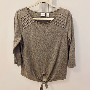 Chico’s weekend tie front top size 1